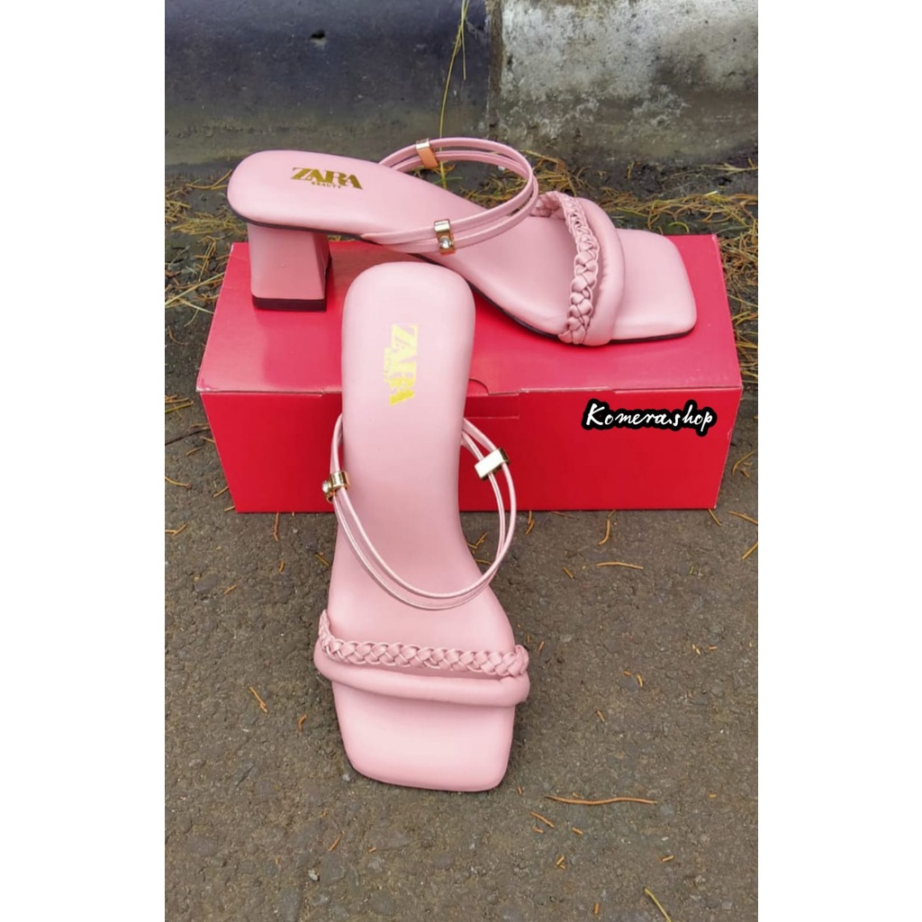 HEELS ZARRA MODEL TERBARU KEPANG RING HAK CHUNKY
