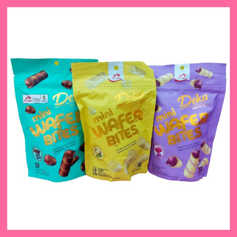 

deka mini wafer roll bites 72g dua kelinci ube cokelat durian duren