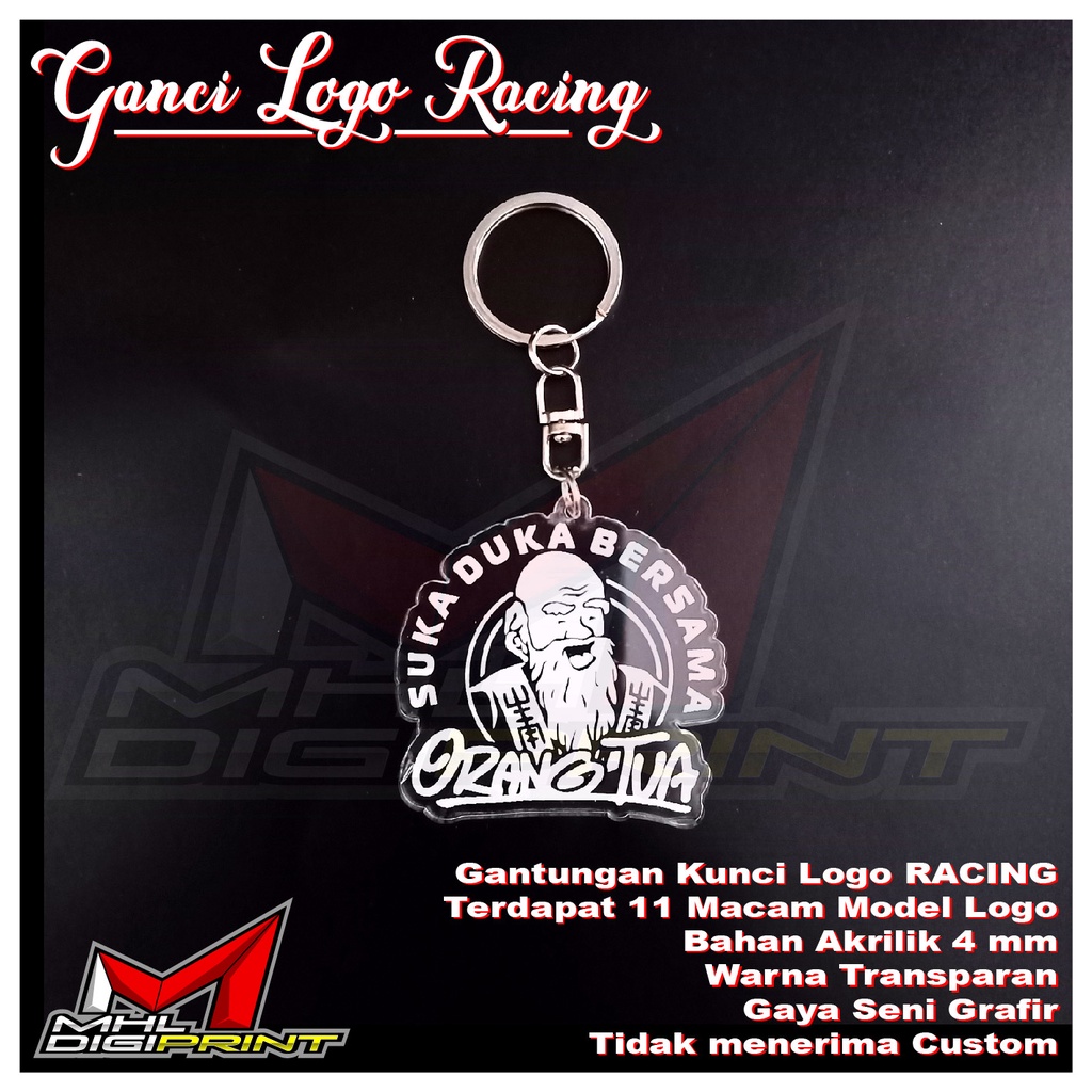 GANTUNGAN KUNCI AKRILIK LOGO RACING RCB TARGN ORANG TUA TEAMAROGAN SPEEDHUNTERS - GANTUNGAN KUNCI LOGO RACING - SEHARI JADI TANPA MINIMAL ORDER