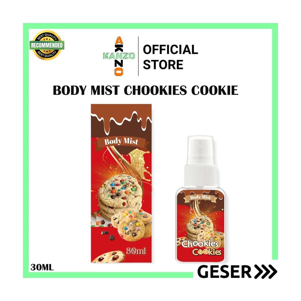Kanzo - Parfum Body Mist Chookies Cookie 30ml Premium / Body Mist Chookies Cookie 30ml / Body Mist Chookies 30ml Unisex
