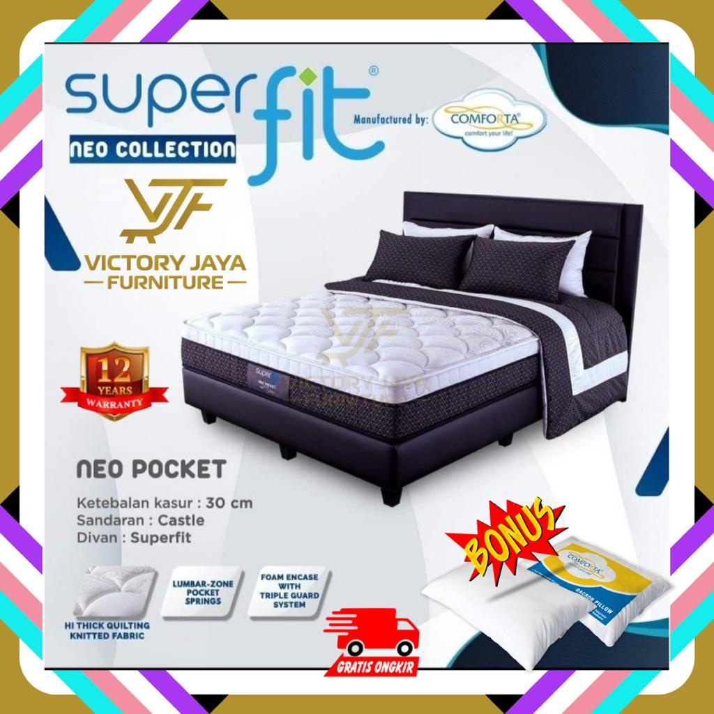 Jual Kasur Spring Bed Comforta Superfit Neo Pocket (Full Set) | Shopee ...