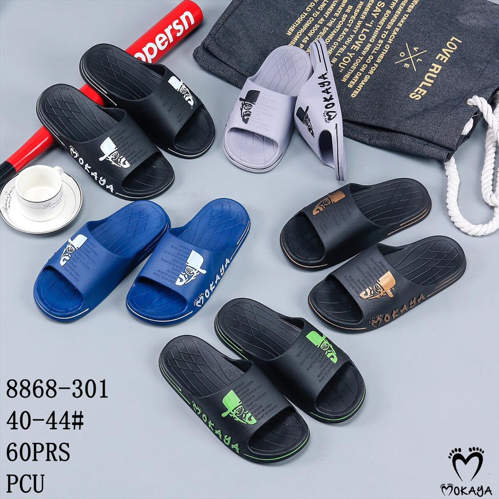 Sandal Slop Pria Jelly Ban Pria Bertopi Super Empuk Keren Kekinian Import Mokaya / Size 40-44 (8868-301)