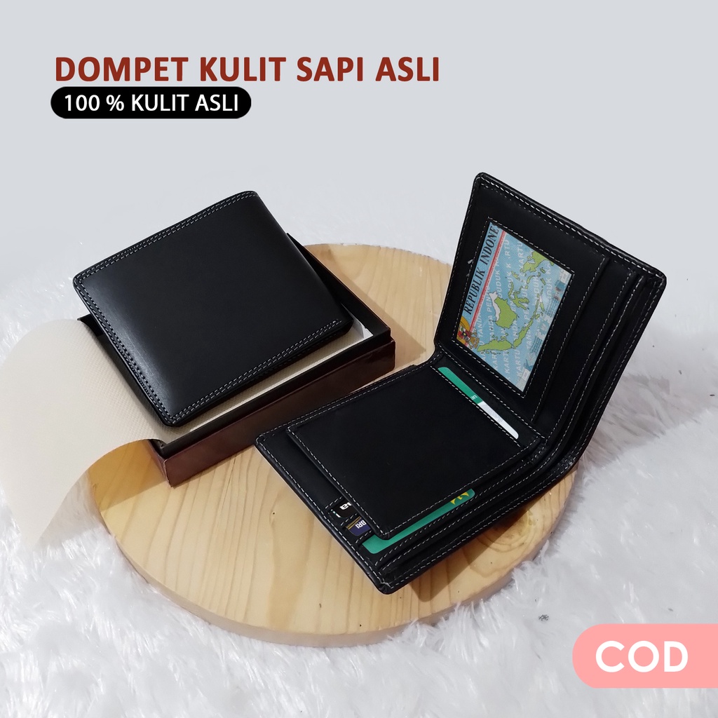 Dompet kulit sapi original dompet pria polos kulis sapi trendy dompet pria remaja dewasa kekinian