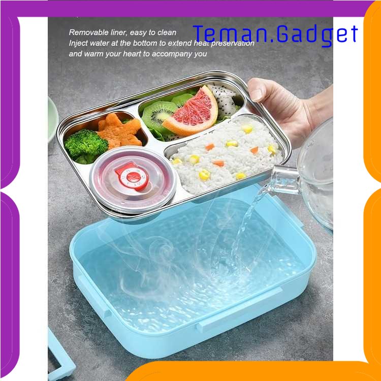 TG - DPR UPORS Kotak Makan Anti Tumpah Stainless Steel Lunch Box 4 Grid - UP4