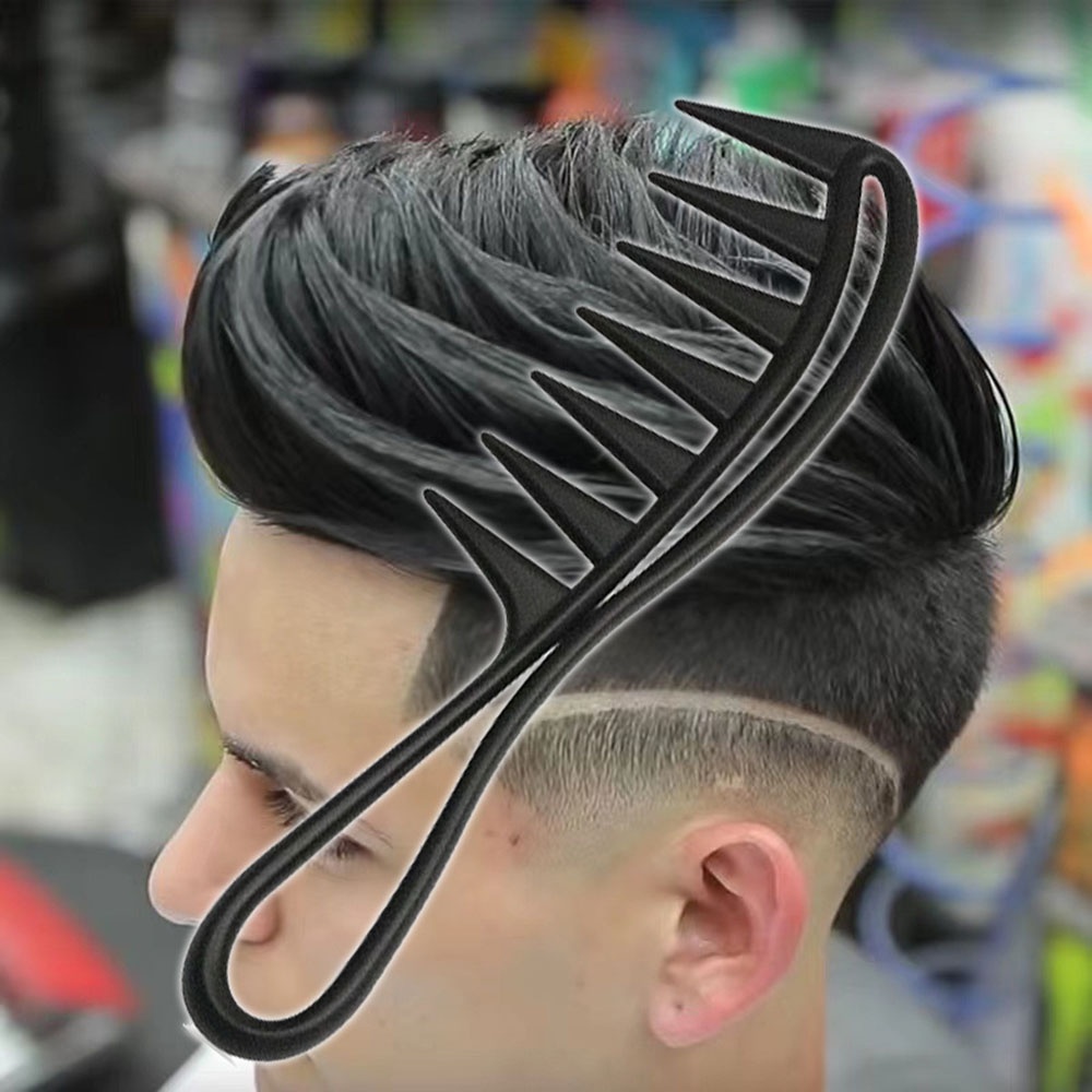 Sisir Gigi Lebar Gigi Besar Detangle Double Side Comb Curly Hair Salon Hairdressing Untuk Styling Rambut Sisir Tulang Ikan