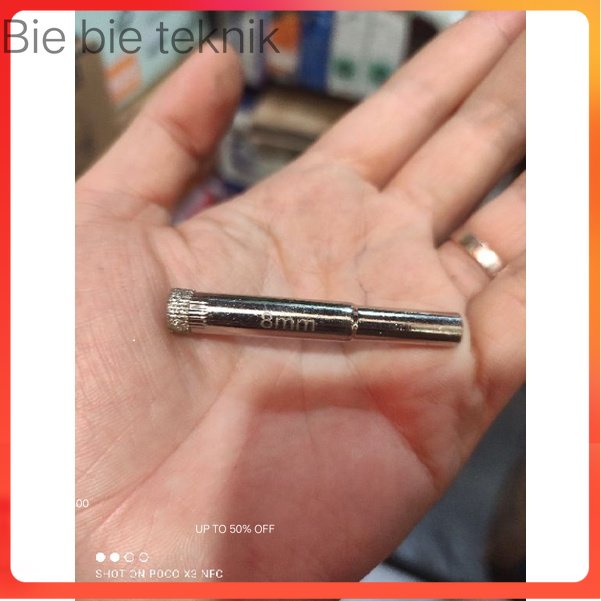 mata bor kaca 8mm / mata bor keramic 8mm . Bie bie teknik
