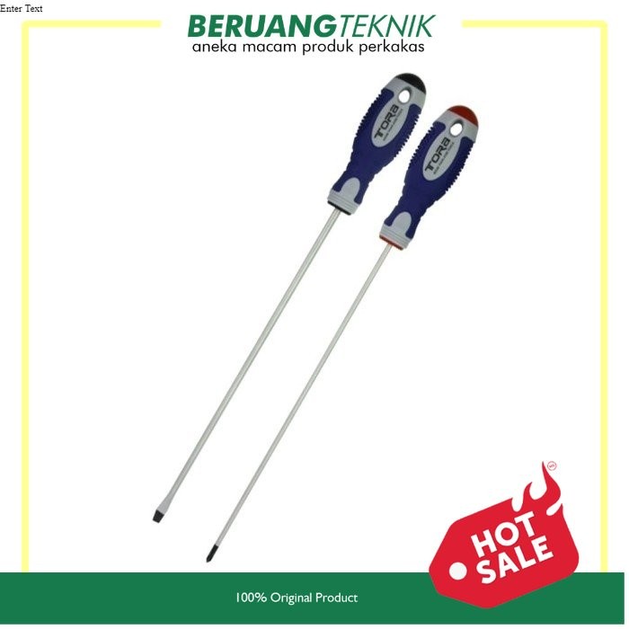 TORA Obeng Panjang Karburator - Screw Driver Long - Obeng Plus Minus
