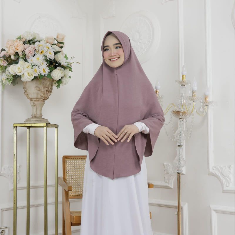 Jilbab bergo Crinkle Jumbo XXL Terbaru 2023 - Hijab Jumbo Syari Crinkle Airflow Cantik