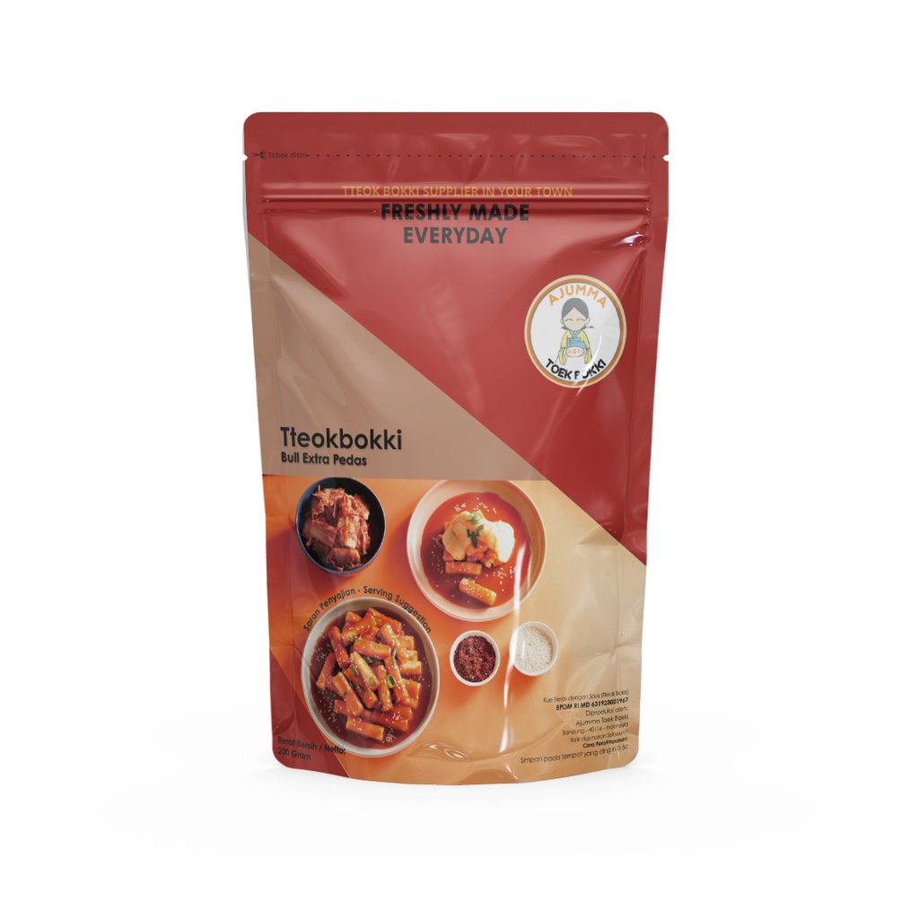 

Ajumma Topokki Bull Spicy - Makanan Korea Instan 300gr