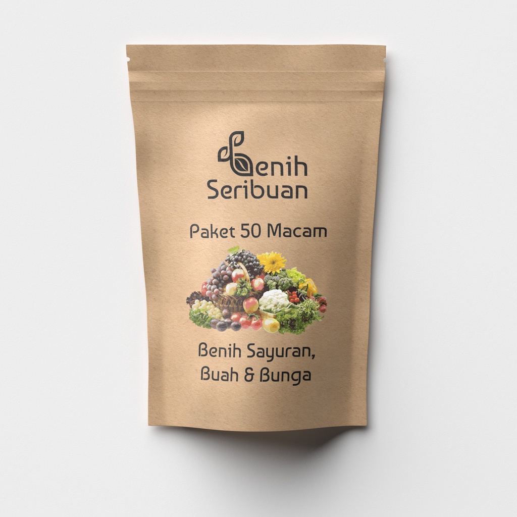Benih Seribuan - Paket Lengkap 50 Macam Bibit All Varian Sayuran Buah Bunga Komplit