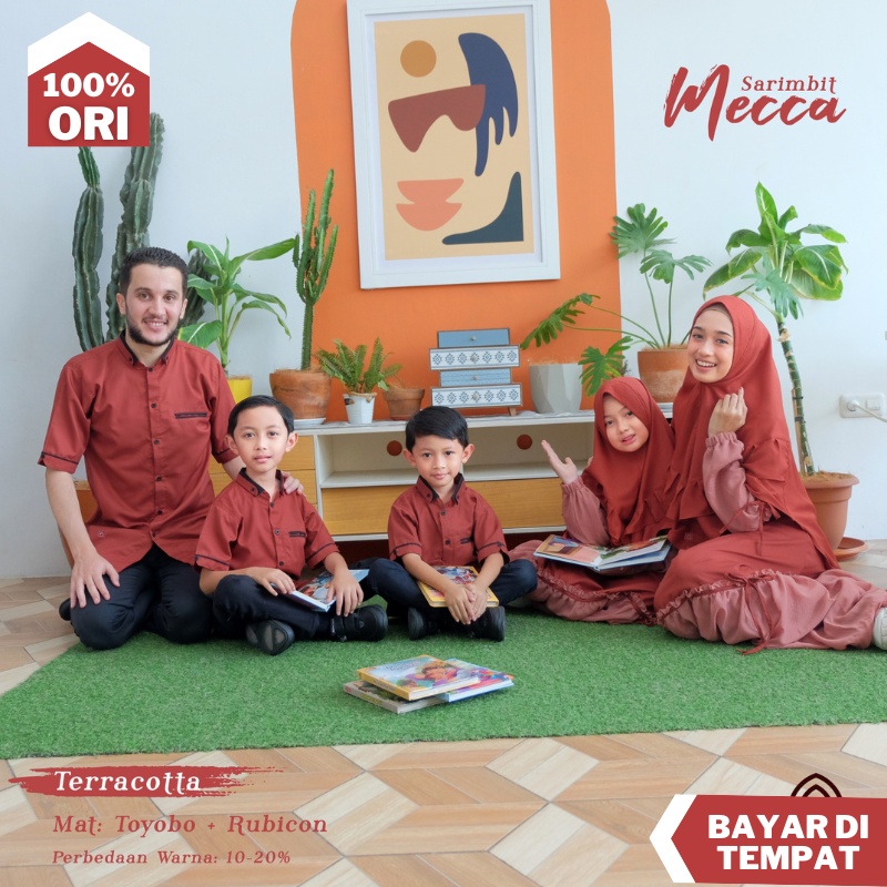 Sarimbit keluarga  Famili set muslim terbaru 2022 Arra Mecca Baju couple keluarga untuk lebaran Nibr