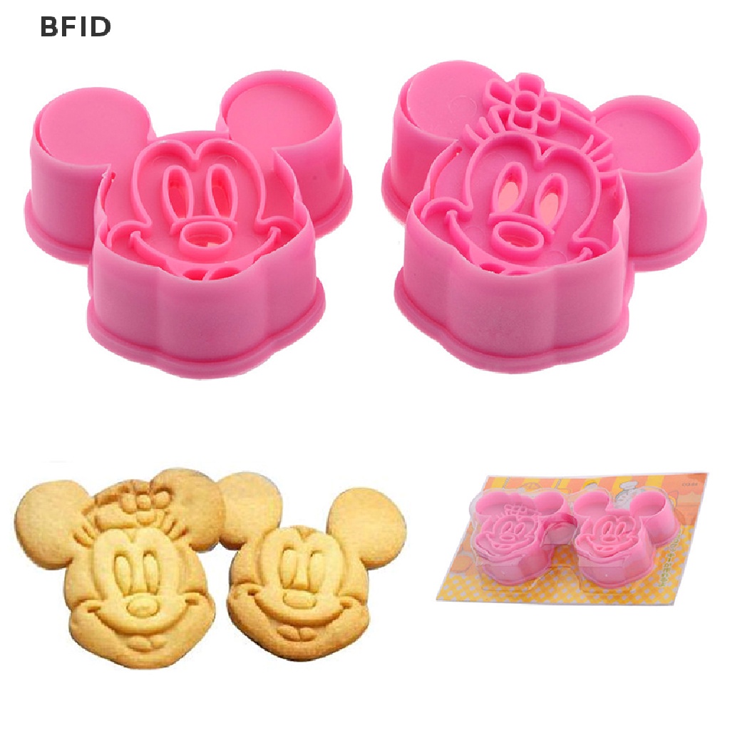 [BFID] 2pcs Sushi Rice Ball Cetakan Bento Press Maker Mesin Mouse Gaya Kartun Alat DIY [ID]