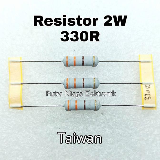 Resistor 330R 2W Taiwan 330ohm 2Watt 330 ohm 2 Watt putr4n14 Ayo Beli