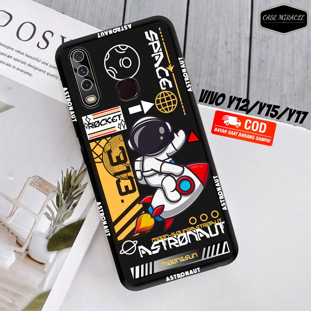 CM Case VIVO Y12 Y15 Y17 Y12i Y11  Softcase Lentur Warna Hitam Macaron Protector Lensa Kamera Kaca  