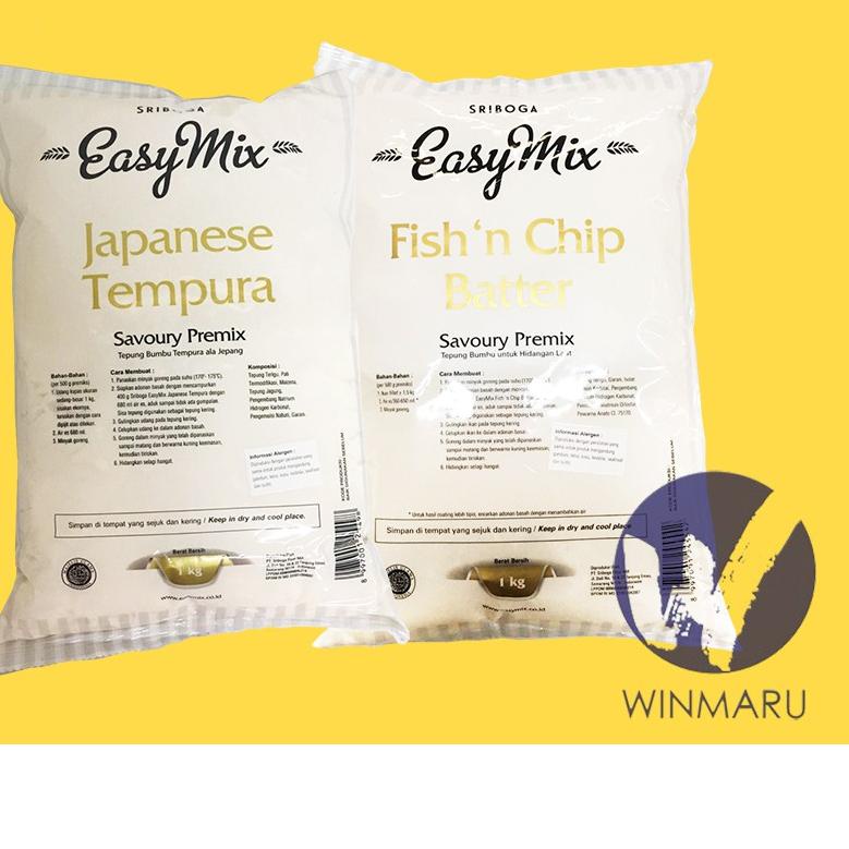 

Termurah⭐Sriboga Easymix - Japanese Tempura - Fish n Chip Batter 1 Kg - tepung tempura