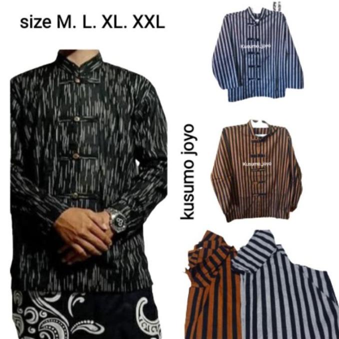 Best seller Baju Surjan Lurik Pria lurik Baju Adat Jawa Koko Shanghai