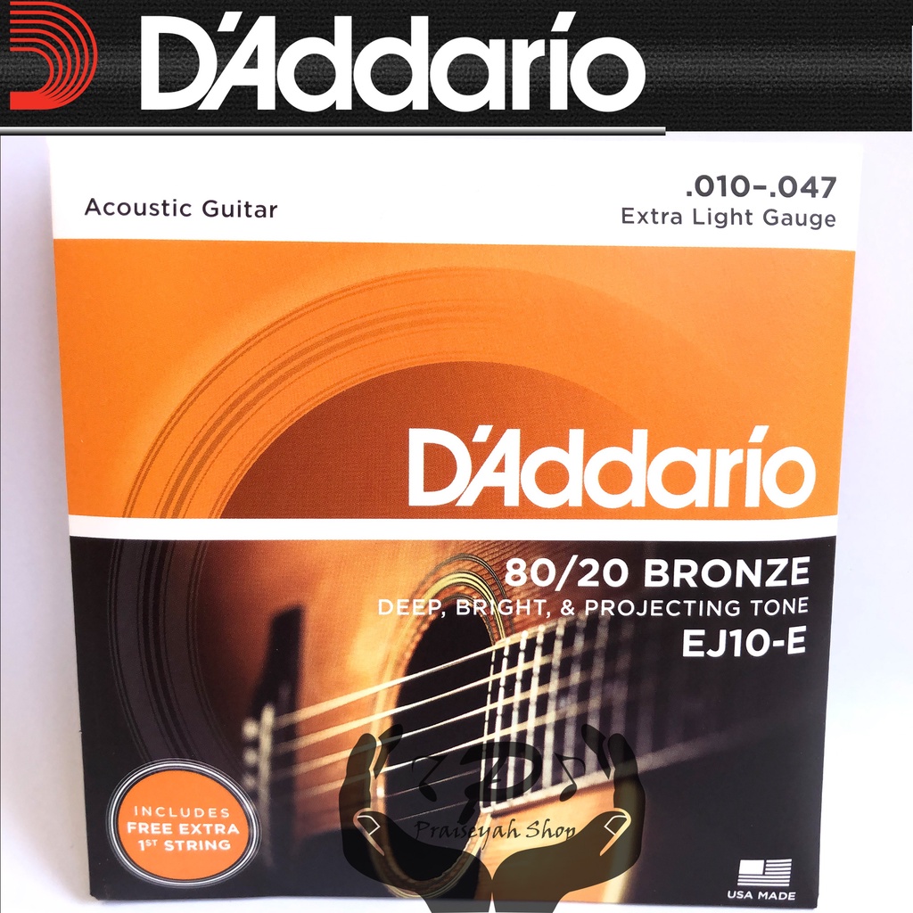 Daddario EJ-10E Extra 1st String Guitar Senar Gitar Akustik EJ10