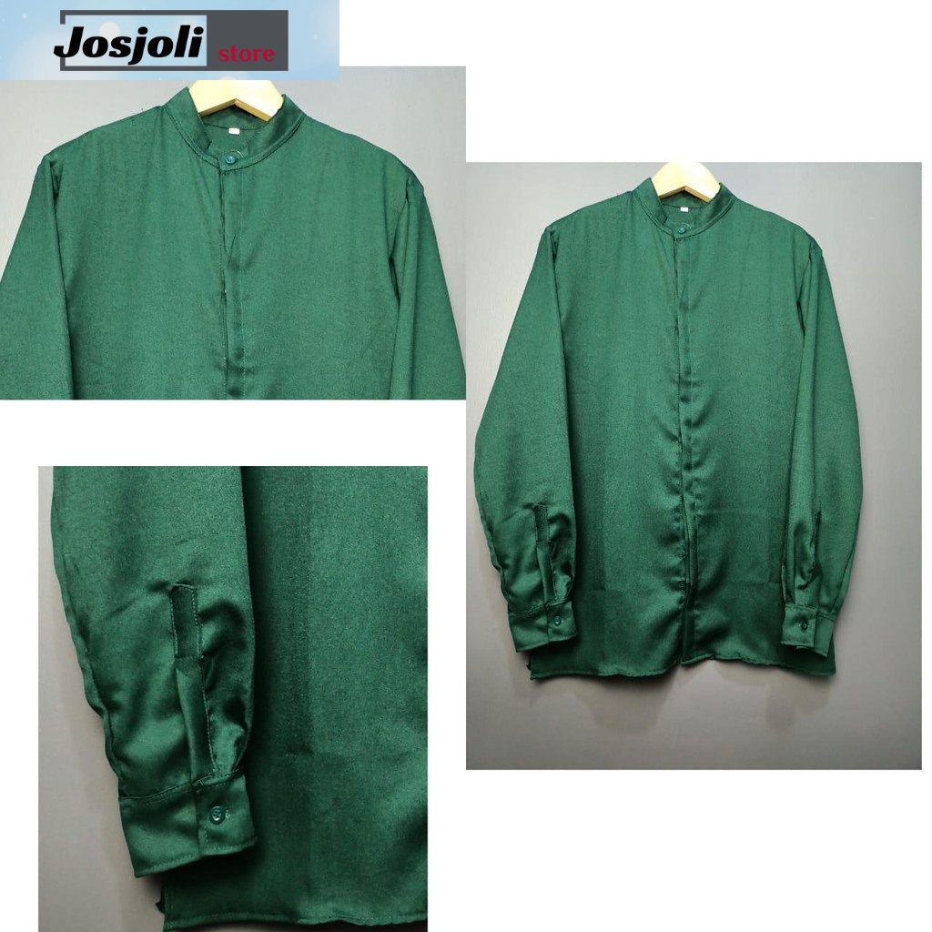 JOSJOLI_STORE/kemeja kancing pria casual korea BTS Koko Lengan Panjang Size M,L,XLXXL-Fashion pria