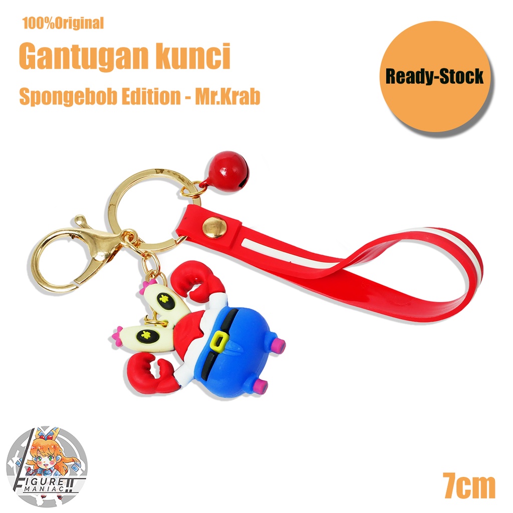 Gantungan Kunci - Spongebob 3D Edition 7 cm Premium Import Sponge bob Squidward Patrick Star Mr Krabs Gantungan Kunci Lucu Gantungan Kunci Cute