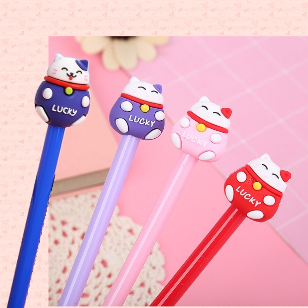 4pcs Pena Pen Pulpen Gel Set Tinta Cair Kucing OSM-ST0136