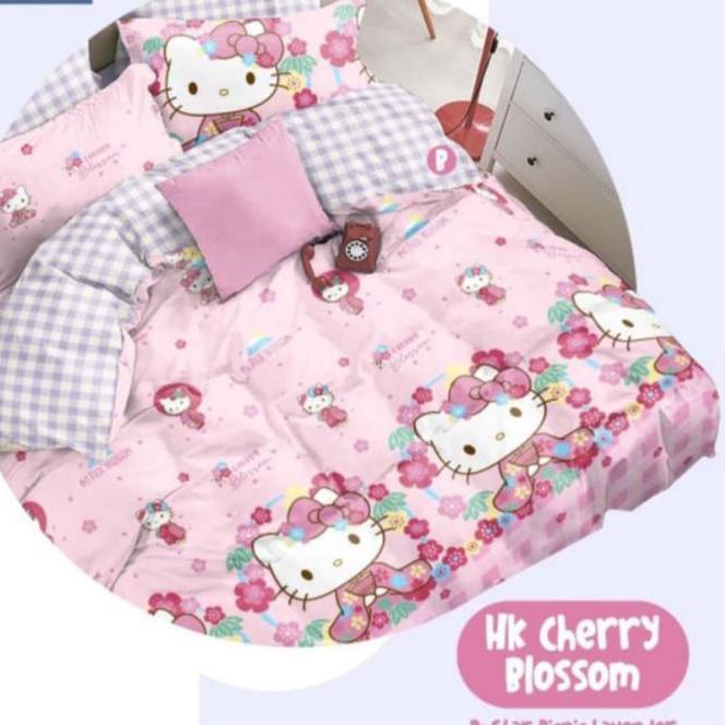 ☞ Sprei STAR motif Hello kitty HELLOKITTY ANTI GESER ♤