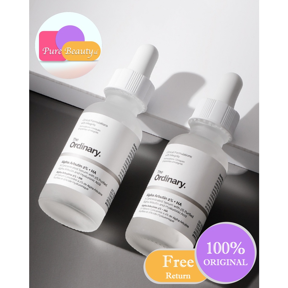 THE ORDINARY Alpha Arbutin 2% + HA 30ml 2pcs Mencerahkan Melembabkan Bekas Jerawat Mencegah Penuaan ❤ 100% Original ❤