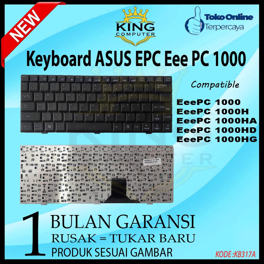 Keyboard ASUS EPC Eee PC 1000 1000H 1000HD 1000HG 1000HA 1000HE Black