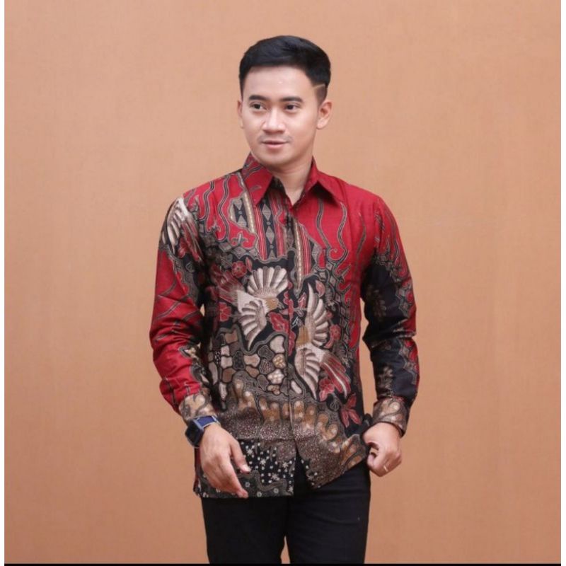 Baju Batik Pria Katun Halus Seragaman Pendek dan Panjang Satu  Motif Terbaru Terkini Murah size M L XL XXL dewasa