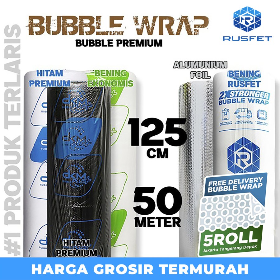 

Plastic Bubble Wrap 125cmx50m BUBBLE WRAP BERWARNA DKMPLUS ROLL Murah