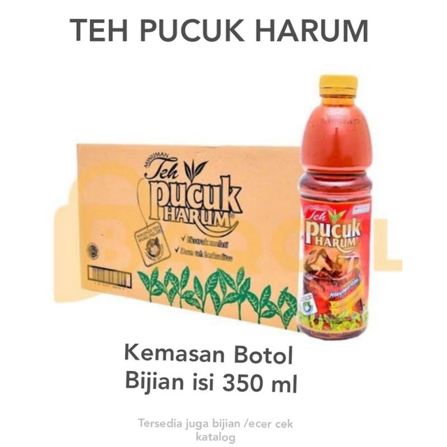 

[Harga Grosir] Minuman Teh pucuk harum botol 1 karton isi 24 pcs ukuran tanggung 350 Ml