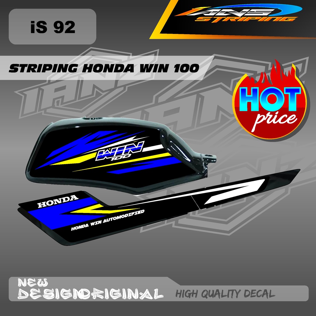 LIST STIKER CUSTOM WIN100 BAHAN BERKUALITAS MENGUNAKAN MATERIAL HOLOGRAM / NON HOLOGRAM IS92