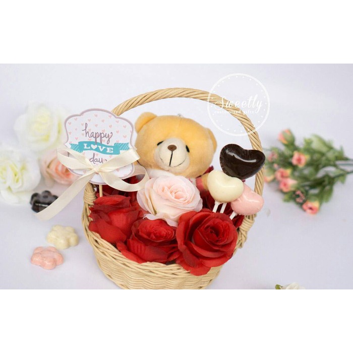 

✨READY✨ -Kado / Hadiah Valentine Hampers FF Teddy Coklat Parcel- 1.1.23