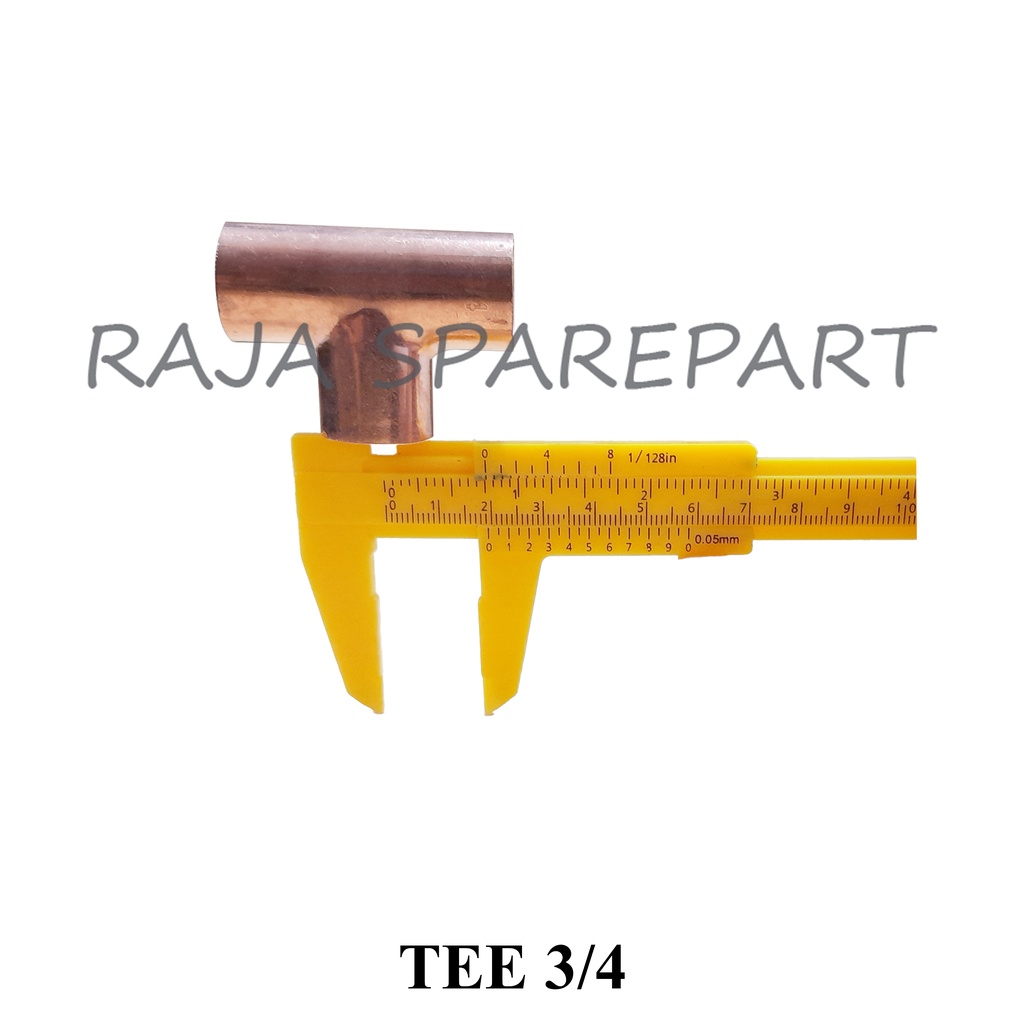 T3/4 TEE TEMBAGA UNTUK PIPA UKURAN 3/4&quot; / SAMBUNGAN PIPA TEMBAGA TEE UKURAN 3/4&quot;