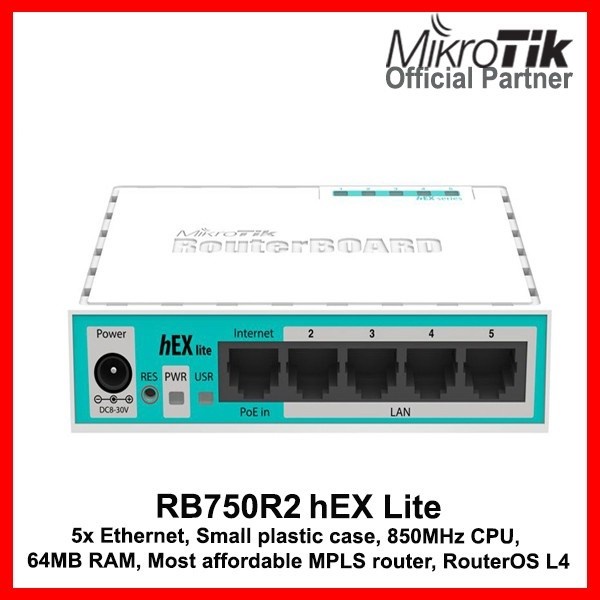 Mikrotik Router Indoor RB750r2 hEX Lite RB 750 r2