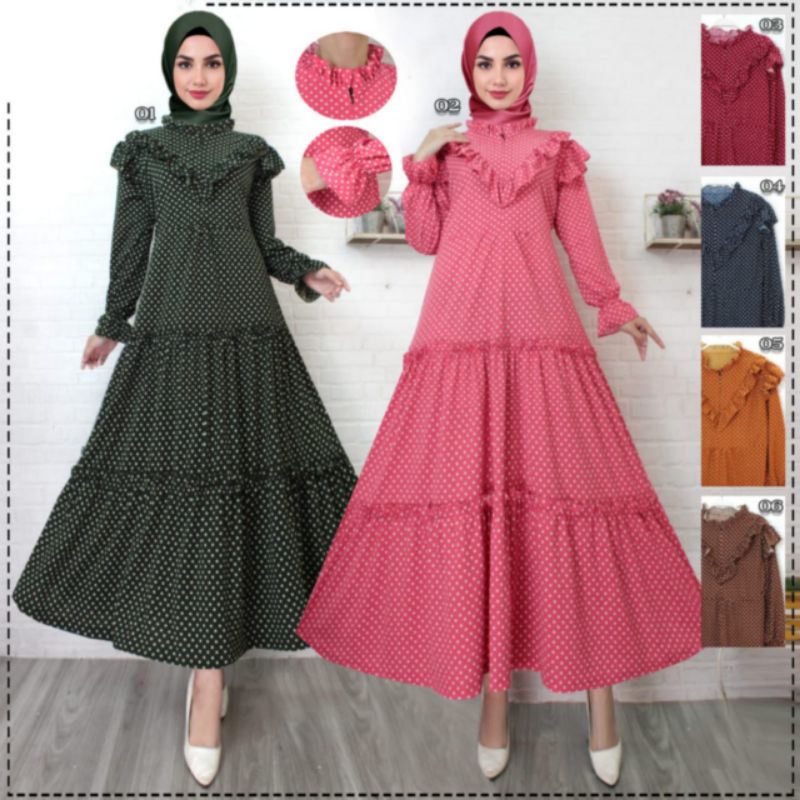 PGMTA DRESS GAMIS KEKINIAN MURAH TANAH ABANG SERI WARNA MIN 6 DRESS MURAH KHUSUS GROSIR