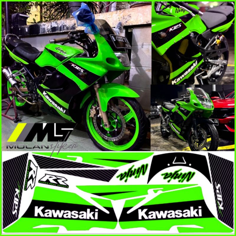 Sticker Striping Variasi Motif Ori Ninja Rr 150 Old 2008 Gen 2 - Ninja Rr Old Gen 1 - Ninja Rr Old G