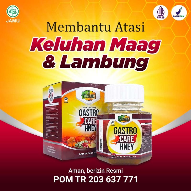 GASTRO CARE HONEY HERBAL UNTUK ASAM LAMBUNG / GASTRO CARE / GASTRO CARE HERBAL UNTUK LAMBUNG / OBAT 