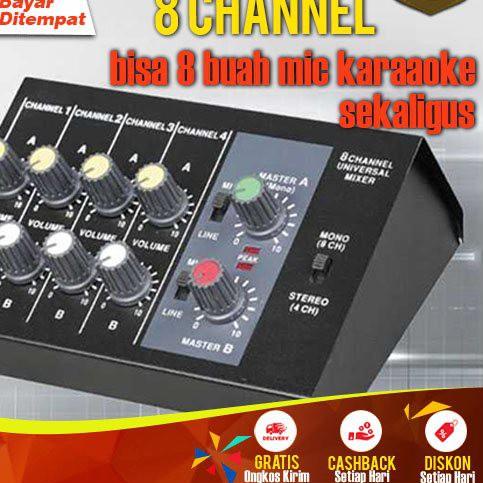 Termurah | [KF7] | Ammoon Console Mixer Karaoke Audio 8 Channel Murah Mikser Sound System Mini Sound