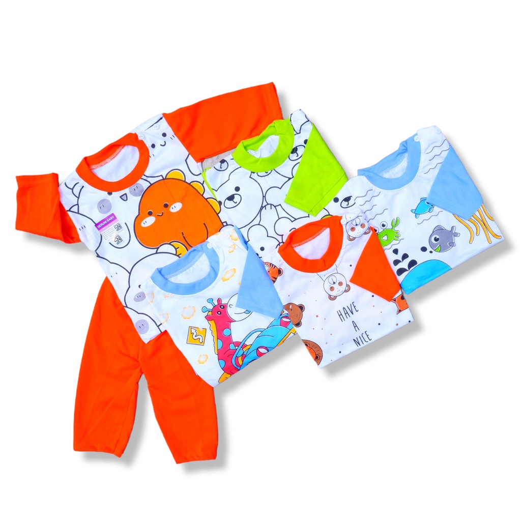(NDL001)SET ISI 3 STELAN BAJU BAYI SNI 3-18 BULAN SERUNI BABY NDL KOMBI