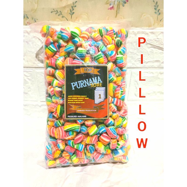 

permen pillow/pillow candy rainbow los 1kg