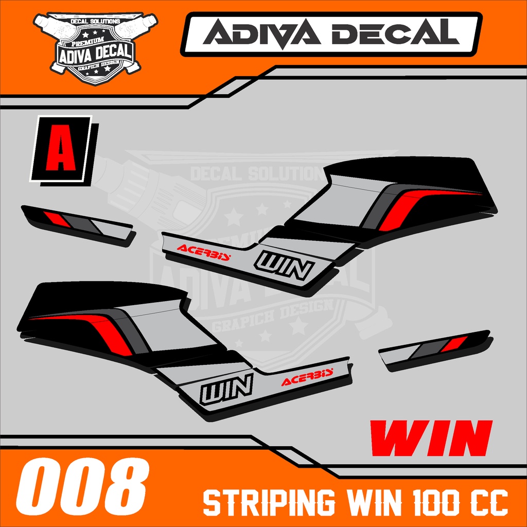 terbaru sticker striping win 100 keren simple - stiker striping honda win 100 008