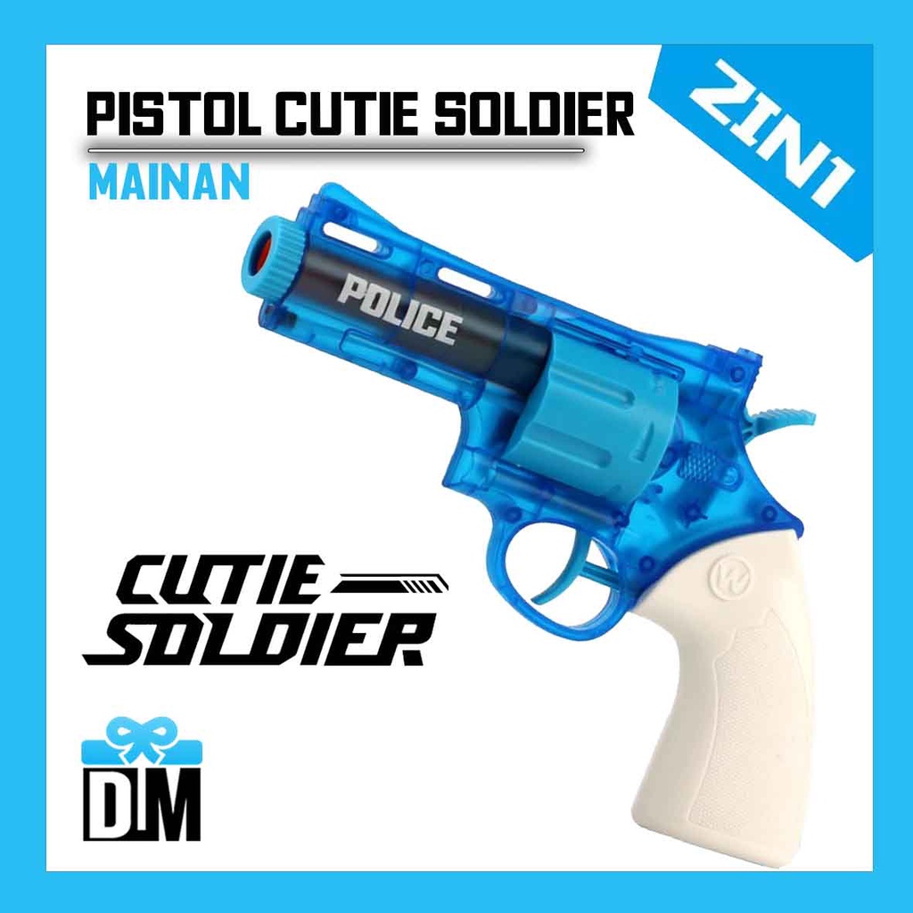 Nerf Pistol Revolver 2 in 1 bisa diisi air Cutie Soldier