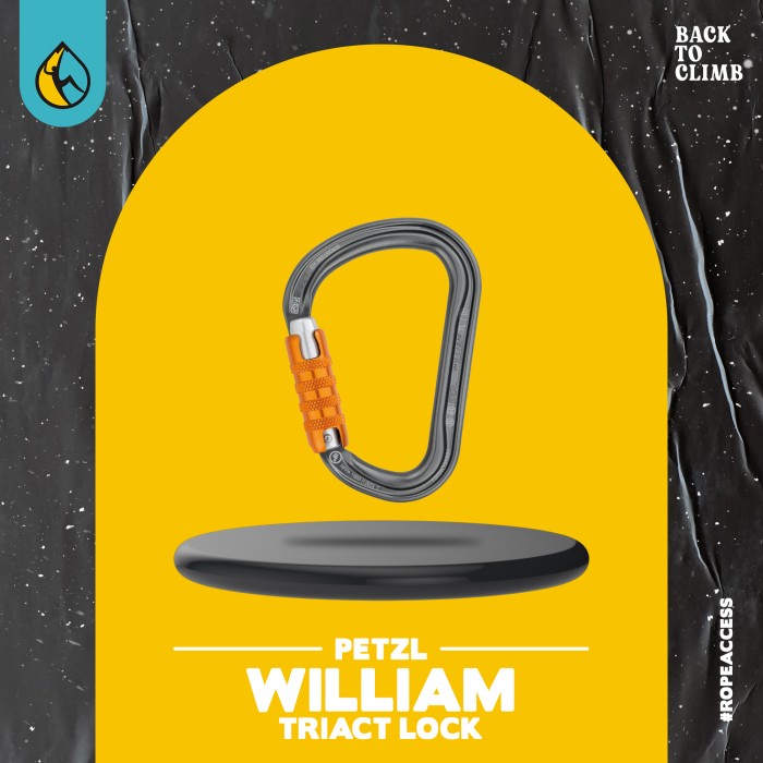 ] Petzl WILLIAM Carabiner triact lock