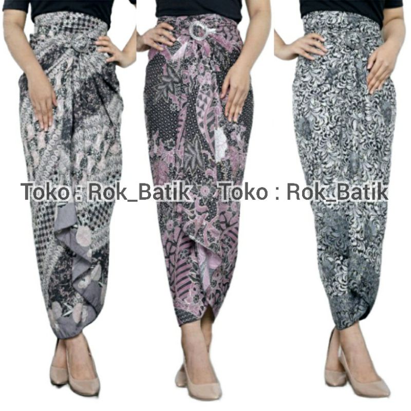 (50 Motif) Rok Lilit Batik Bawahan Kebaya Modern Rok Serut Batik Free Ring Kain Batik Floral Batik Couple Pasangan