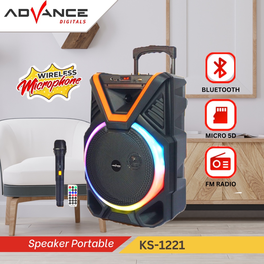 Advance KS-1221 Speaker Meeting Bluetooth 12&quot;Inch Free Mic Wireless