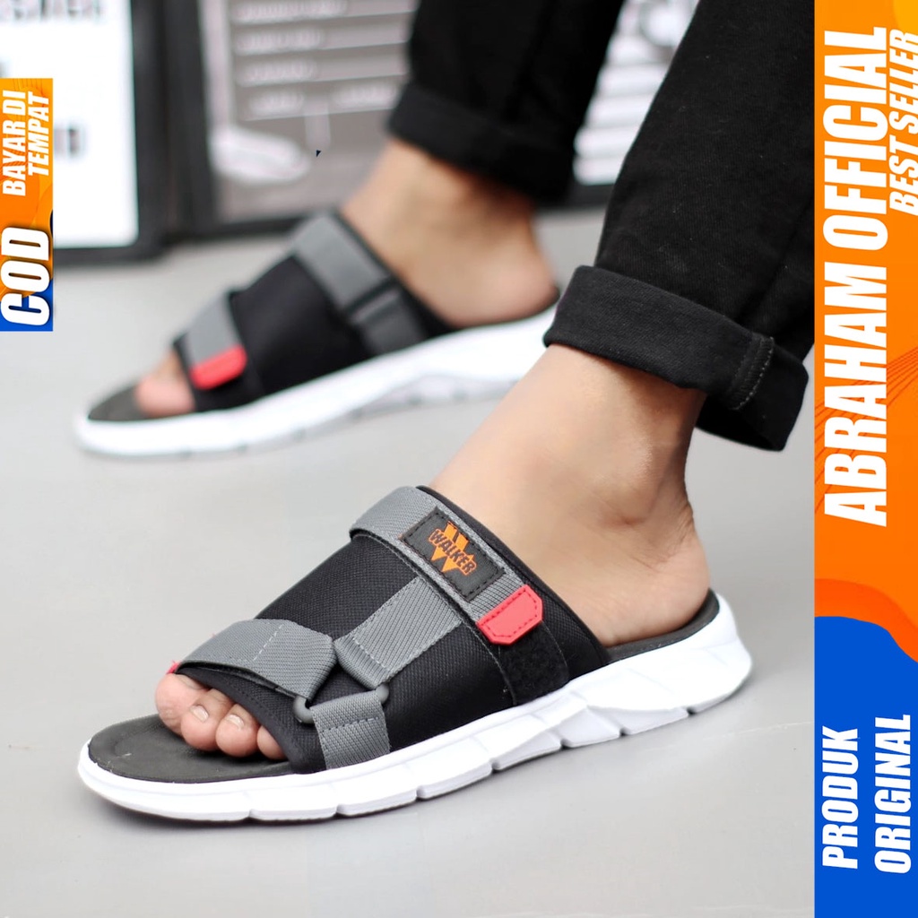 Sandal Slide Slop Pria Sendal Selop Original Distro Abraham Zx