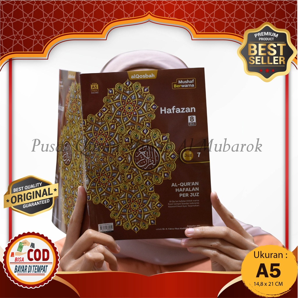 Ukuran Sedang A5 (21x15 Cm) Hafazan 8 Blok Bewarna Alquran Hafalan Juz 1 Sampai 30 Terpisah AlQuran 