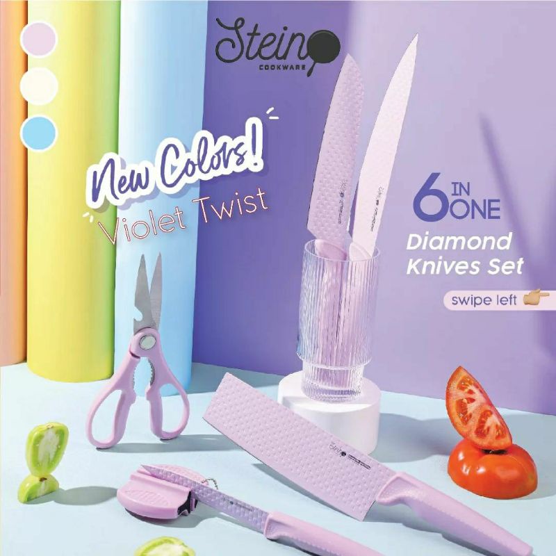 Pisau Diamond Set STEIN /  Diamond set Knife / pisau set /  pisau buah / pisau tajam / pisau dapur/ 