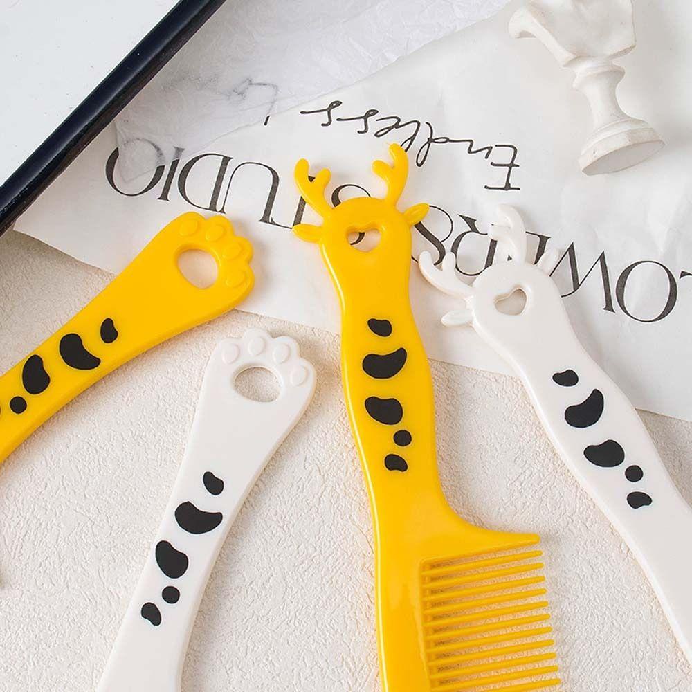 Agustina Sisir Kartun Wanita Rusa Aksesoris Rambut Cakar Kucing Gigi Halus Gagang Sikat Rambut