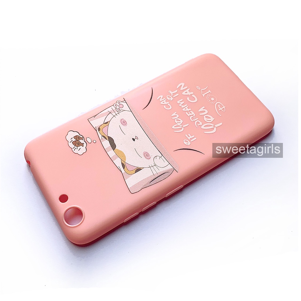 Casing Silikon untuk Vivo Y53 (1606) - sweetacase.id - Casing bumper kamera - casing warna pastel - model Boneka 3D timbul  - casing dengan karakter lucu - aesthetic - casing anak - Case Gemoy boneka timbul